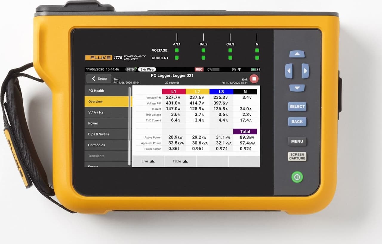 Fluke 1775 三相电能质量分析仪｜福禄克中级电力谐波瞬态分析仪